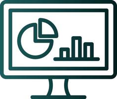 conception d'icône vectorielle de statistiques en ligne vecteur