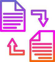 conception d'icône de vecteur d'échange de documents