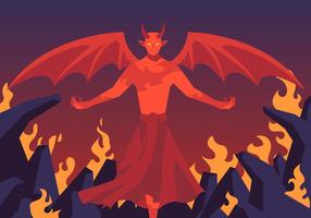 Lucifer In Hell Vector