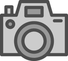 icône plate de caméra vecteur