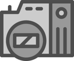 icône plate de caméra sans miroir vecteur