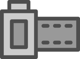 icône plate de rouleau de caméra vecteur