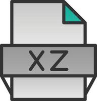 icône de format de fichier xz vecteur