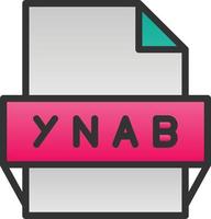 icône de format de fichier ynab vecteur