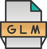 icône de format de fichier glm vecteur