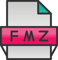 icône de format de fichier fmz vecteur