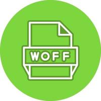 icône de format de fichier woff vecteur