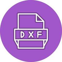 icône de format de fichier dxf vecteur