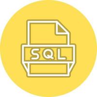 icône de format de fichier sql vecteur