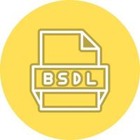 icône de format de fichier bsdl vecteur