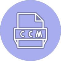 icône de format de fichier ccm vecteur