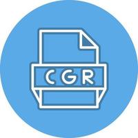 icône de format de fichier cgr vecteur