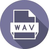 icône de format de fichier wav vecteur