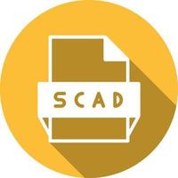 icône de format de fichier scad vecteur