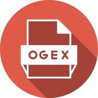 icône de format de fichier ogex vecteur