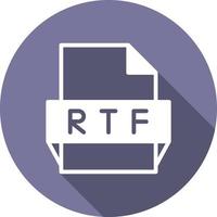 icône de format de fichier rtf vecteur