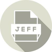 icône de format de fichier jeff vecteur