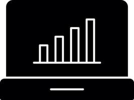 conception d'icône vectorielle graphique à barres en ligne vecteur