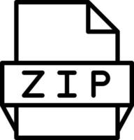 icône de format de fichier zip vecteur