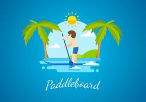Paddleboard Flat Free Vector