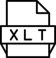 icône de format de fichier xlt vecteur