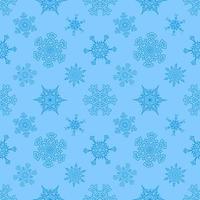 motif bleu de noël sans couture avec des flocons de neige tirés au hasard vecteur