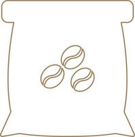 café sac contour icône illustration vectorielle vecteur