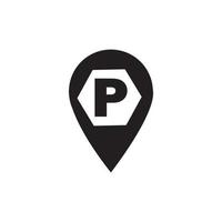 point de carte parking vecteur