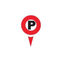 point de carte parking vecteur