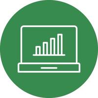 conception d'icône vectorielle graphique à barres en ligne vecteur