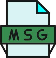 icône de format de fichier msg vecteur