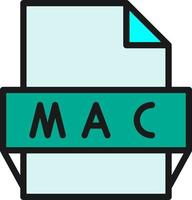 icône de format de fichier mac vecteur