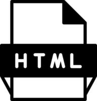 icône de format de fichier html vecteur