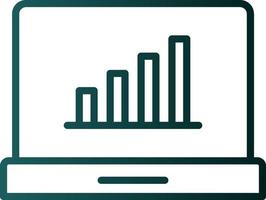 conception d'icône vectorielle graphique à barres en ligne vecteur