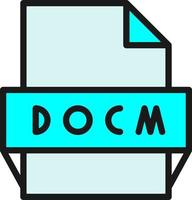 icône de format de fichier docm vecteur