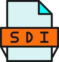 icône de format de fichier sdi vecteur