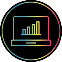 conception d'icône vectorielle graphique à barres en ligne vecteur