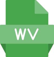 icône de format de fichier wv vecteur