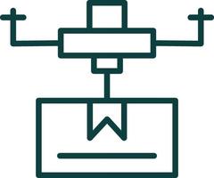 conception d'icône de vecteur de livraison de drone
