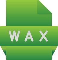 icône de format de fichier wax vecteur