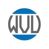 création de logo de lettre wvv sur fond blanc. concept de logo de cercle d'initiales créatives wvv. conception de lettre wvv. vecteur