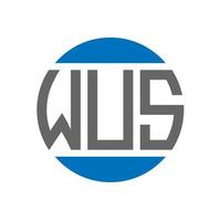 création de logo de lettre wus sur fond blanc. concept de logo de cercle d'initiales créatives wus. conception de lettre wus. vecteur