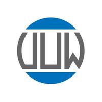 création de logo de lettre vuw sur fond blanc. concept de logo de cercle d'initiales créatives vuw. conception de lettre vuw. vecteur