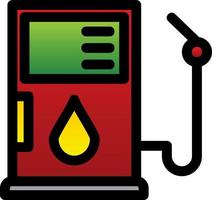 icône de glyphe de carburant gaz vecteur