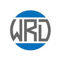 création de logo de lettre wrd sur fond blanc. concept de logo de cercle d'initiales créatives wrd. conception de lettre wrd. vecteur