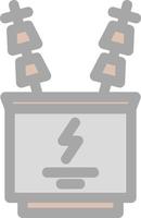 icône de glyphe de transformateur de puissance vecteur