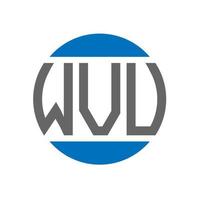 création de logo de lettre wvu sur fond blanc. concept de logo de cercle d'initiales créatives wvu. conception de lettre wvu. vecteur
