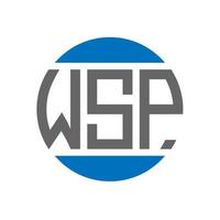 création de logo de lettre wsp sur fond blanc. concept de logo de cercle d'initiales créatives wsp. conception de lettre wsp. vecteur