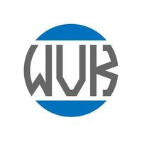 création de logo de lettre wvk sur fond blanc. concept de logo de cercle d'initiales créatives wvk. conception de lettre wvk. vecteur