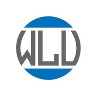 création de logo de lettre wlu sur fond blanc. concept de logo de cercle d'initiales créatives wlu. conception de lettre wlu. vecteur